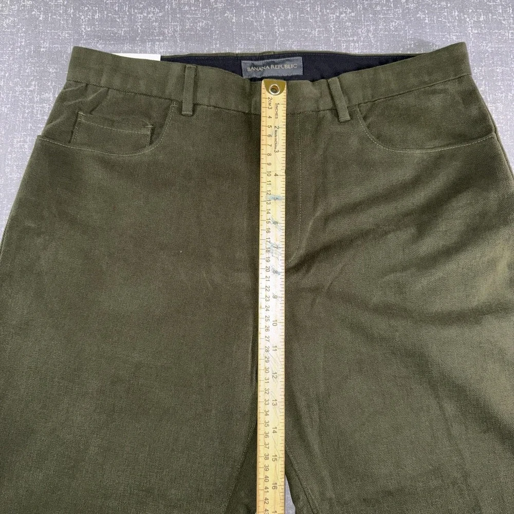 Banana Republic Chino Pants Mens 35x34 Green Cotton Straight Leg 5-Pocket Casual